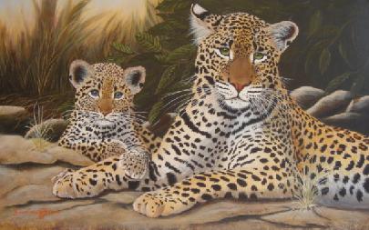 Mommy Leopard and Baby